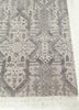 blithe ivory wool and bamboo silk hand knotted Rug - Corner
