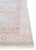 vintage pink and purple wool hand knotted Rug - Corner
