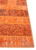 provenance red and orange wool patchwork Rug - Corner