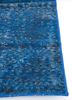 vintage blue wool patchwork Rug - Corner