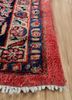 aalam red and orange wool hand knotted Rug - Corner
