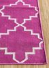 indusbar pink and purple cotton flat weaves Rug - Corner