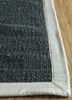 abrash grey and black jute and hemp flat weaves Rug - Corner