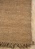 abrash beige and brown jute and hemp flat weaves Rug - Corner