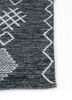 anatolia grey and black cotton flat weaves Rug - Corner