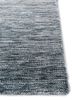 oxford grey and black polyester hand loom Rug - Corner