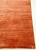 oxford red and orange viscose hand loom Rug - Corner