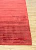 basis red and orange viscose hand loom Rug - Corner