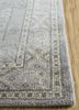 clan grey and black wool hand knotted Rug - Corner