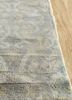 eden grey and black wool hand knotted Rug - Corner