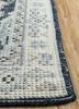 clan blue wool hand knotted Rug - Corner