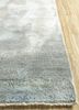 entropy beige and brown wool and silk hand knotted Rug - Corner