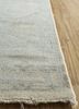 eden ivory wool and viscose hand knotted Rug - Corner