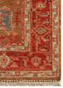 village by artemis red and orange wool hand knotted Rug - Corner