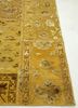 lacuna gold wool and silk patchwork Rug - Corner
