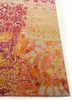 free verse by kavi red and orange wool and silk hand knotted Rug - Corner