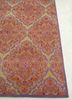 floret red and orange wool and silk hand knotted Rug - Corner