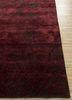 free verse by kavi green wool and silk hand knotted Rug - Corner