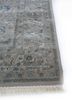 aurora grey and black wool and silk hand knotted Rug - Corner