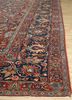 antique red and orange wool hand knotted Rug - Corner