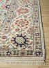 antique green wool hand knotted Rug - Corner