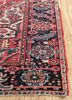 antique red and orange wool hand knotted Rug - Corner