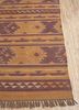 bedouin beige and brown jute and hemp flat weaves Rug - Corner