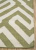 anatolia green wool flat weaves Rug - Corner