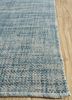 abrash blue wool flat weaves Rug - Corner