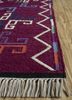 bedouin pink and purple wool flat weaves Rug - Corner
