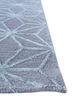geode blue wool and silk hand knotted Rug - Corner