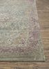 far east grey and black wool and silk hand knotted Rug - Corner