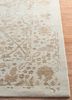 cyanna ivory wool and silk hand knotted Rug - Corner