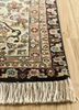 amani grey and black wool hand knotted Rug - Corner