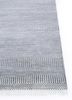kairos grey and black wool hand knotted Rug - Corner
