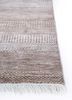 kairos beige and brown wool hand knotted Rug - Corner