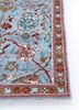 amani blue wool hand knotted Rug - Corner