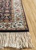 amani grey and black wool hand knotted Rug - Corner