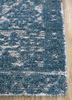 revolution blue wool and viscose hand knotted Rug - Corner