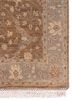 cyanna beige and brown wool hand knotted Rug - Corner