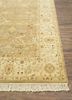 lyra beige and brown wool hand knotted Rug - Corner