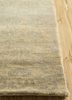 floret beige and brown wool hand knotted Rug - Corner