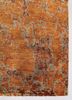 pansy red and orange wool hand knotted Rug - Corner