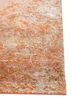 wisteria red and orange wool and bamboo silk hand knotted Rug - Corner