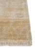 unstring by kavi beige and brown wool and bamboo silk hand knotted Rug - Corner