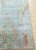 unstring by kavi blue wool and bamboo silk hand knotted Rug - Corner