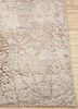 hidden by kavi ivory wool and bamboo silk hand knotted Rug - Corner