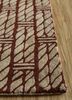 decade beige and brown wool hand tufted Rug - Corner
