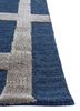 contour blue wool and viscose hand tufted Rug - Corner