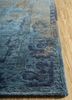 kilan blue wool and viscose hand tufted Rug - Corner